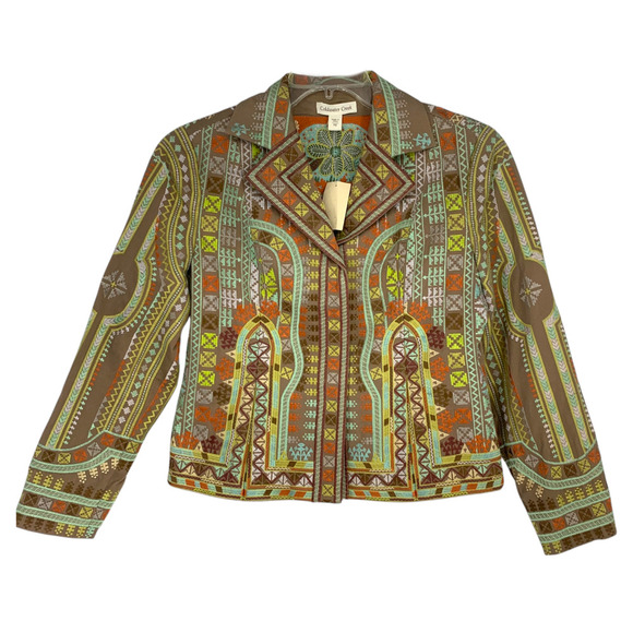 NEW Coldwater Creek Sz 8P Petite Fully Embroidered Jacket Bohemian Byzantine NWT - Picture 2 of 8
